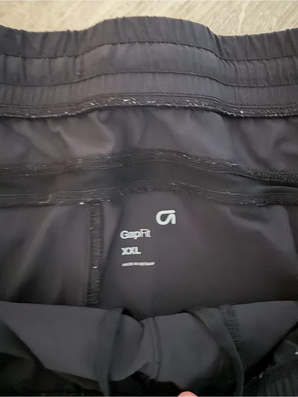 GAP Men's Black Athletic Shorts with Elastic Waistband